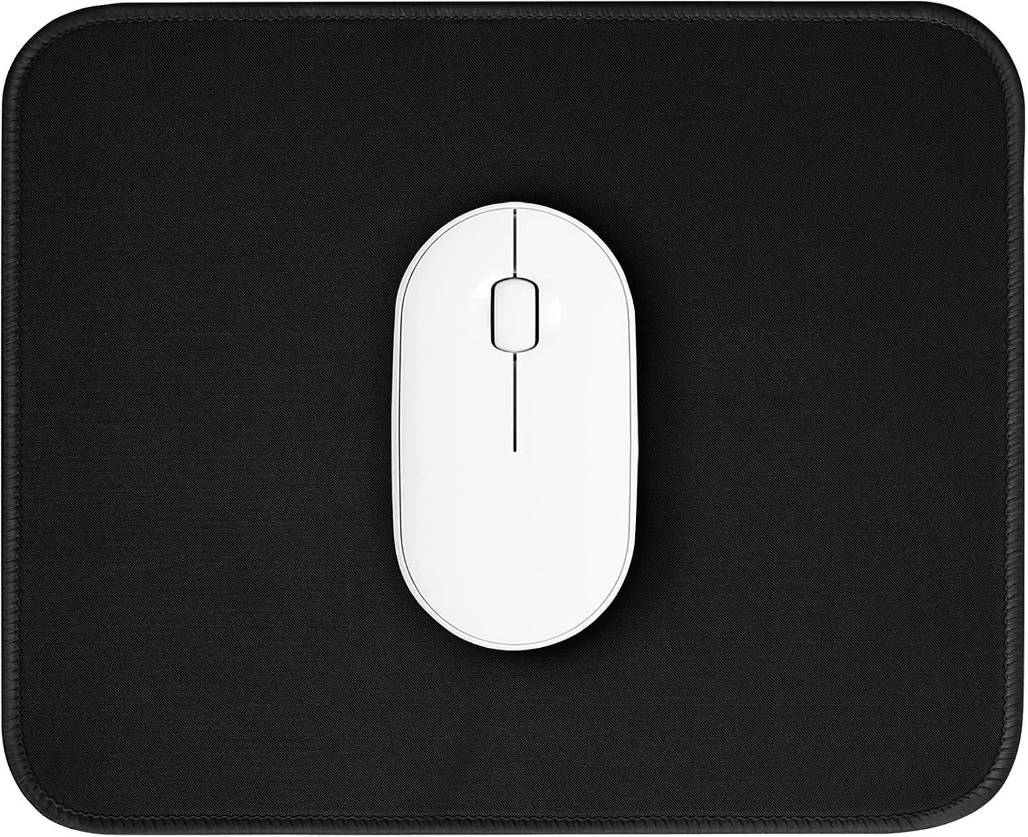 Black Mouse Pad, Nice and Cute Mouse Pad, Splash-Proof Textured 10.2 x 8.2Inch, Stitched Edge Non-Slip Waterproof Rubber Mouse Pad